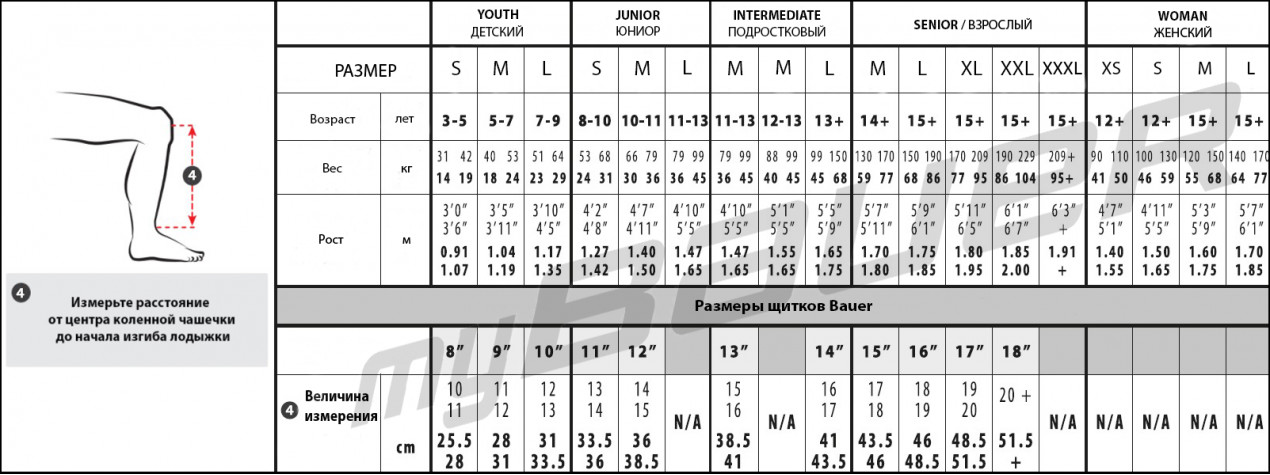 Таблица размеров